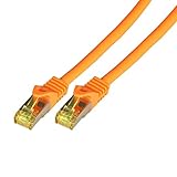 CAT 7 Ethernet Lan Kabel für schnelle Gigabit-Datenanbindung bis zu 500 MHz , Netzwerk-Kabel kompatibel auf/abwärts mit CAT5, CAT6, CAT7 Patchkabel