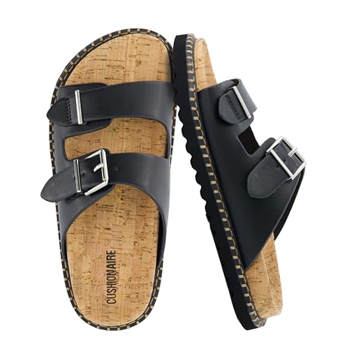 CUSHIONAIRE Women's Charming Cork footbed Sandal with +Comfort