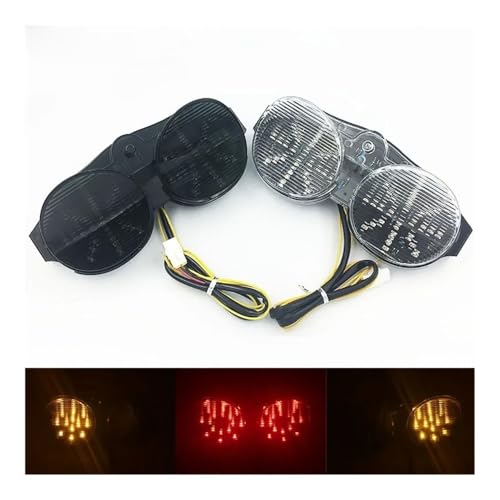 Feu arrière de moto avec clignotants intégrés LED pour YZF R6 2001 2002 - 5