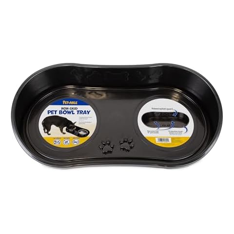 Non-Skid Small Pet Bowl Tray, Black Cover