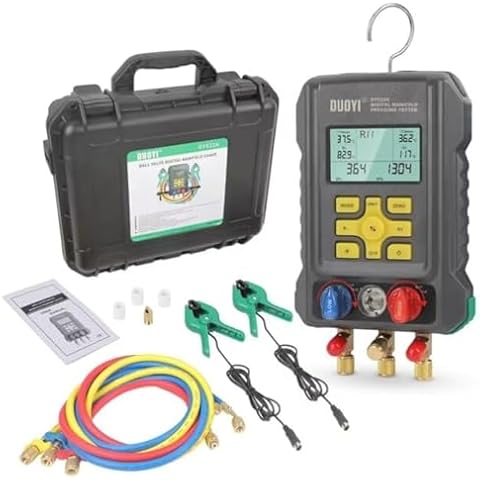 DUOYI Digital Manifold Gauge Set for 93 Refrigerants Cover
