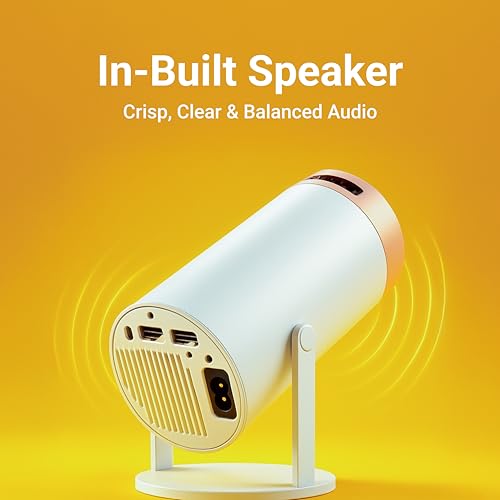 Image of LAPCARE LLP-012 LED Projector with 1080p HD Resolution, Rotatable Design, Built-in Streaming Apps, 2500 Lumens, Screen Mirroring, 3 W Speaker, 1 GB RAM & 8GB ROM (White)