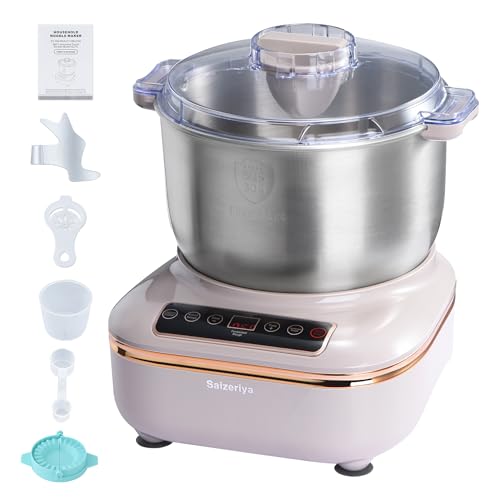 Saizeriya Electric Dough Maker with Ferment Function, 7L(6.6QT) Dough Mixer Machine with Stainless Steel Bowl, Kitchen Stand Mixers, Flour Kneading Machine for Pizza Bread-NEW