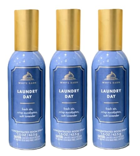Bath and Body Works Concentrated Room Spray 1.5 oz each - Pack of 3 - Packaging May Vary (Laundry Day)