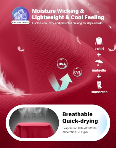 Image of UPF 50+ Sun Shirt for Women Long Sleeve Quick Dry UV Protection Hiking Top