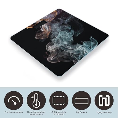 Báscula digital para baño con pantalla grande y vidrio templado miniatura 3