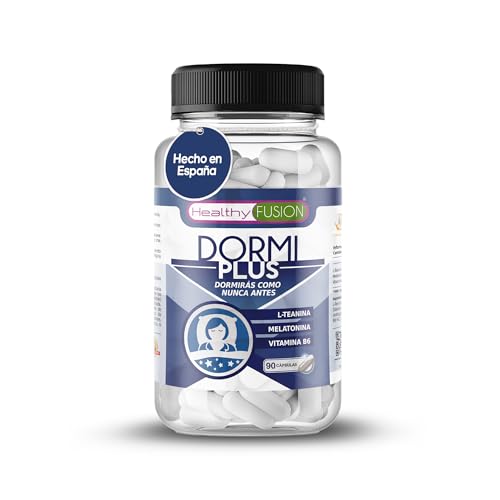 Healthy Fusion - Dormiplus | Pastillas para dormir con Melatonina Pura, L-Teanina y Vitamina B6 | Conciliación rápida del sueño | Elimina el insomnio y los frecuentes despertares nocturnos | 60 caps