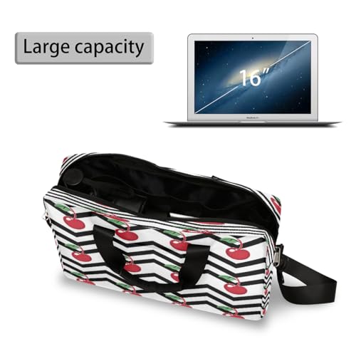 Bolso para portátil patrón Retro Fruit Chevron 16 pulg. miniatura 4