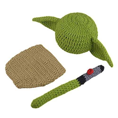Image of Lppgrace Newborn Infant Baby Photography Prop Crochet Knit Hat Diaper Costume Set