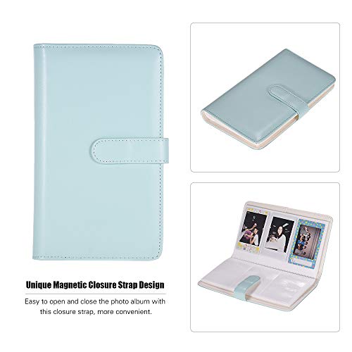 Docooler 108 Bolsos Portátil Mini Álbum De Fotos De Couro Pu Foto Álbum De Fotos Com Fecho Magnético