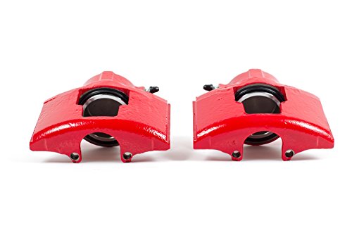 Power Stop Front S4347 Pair of High-Temp Red Powder Coated Calipers For C3500 Express 2500 Express 3500 Chevy K3500 Ram 2500 Ram 3500 C3500 G3 K3500 Savana 2500 Savana 3500 [Model Specific]