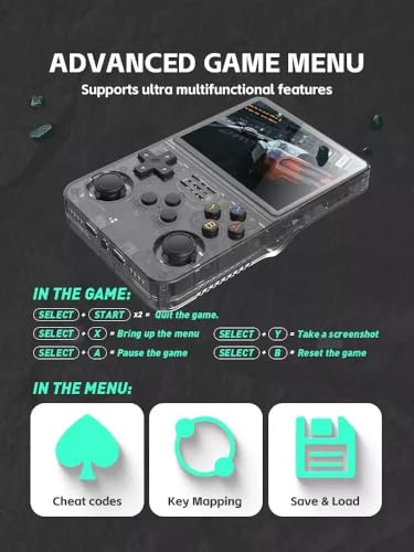 Image of Handheld Game Console HN-R36S , 15k+ Gamees 3.5-inch IPS Display, 64GB Storage, ArkOS, 6+ Hour Battery Life (Purple)