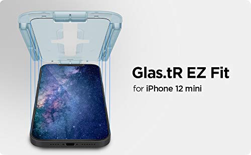 Spigen EZ Fit installation showing the protector being pressed down