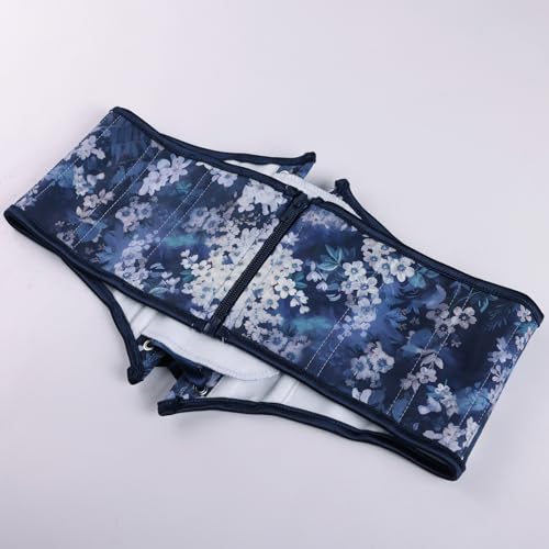 Image of Scarlet Darkness Corset Belt for Women Floral Lace Up Boned Underbust Corset Waist Belts