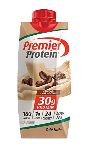 Image of Premier Protein Shake, Cafe Latte, 30g Protein, 1g Sugar, 24 Vitamins & Minerals, Nutrients to Support Immune Health, 11 Fl Oz, 4 Count (Pack of 4)