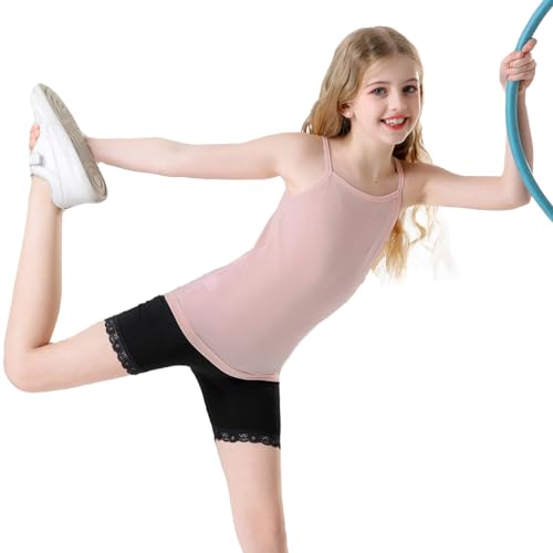 Phedrew Girls' Cotton Undershirts Stretch Sleeveless Camisole Basic Tank Top2