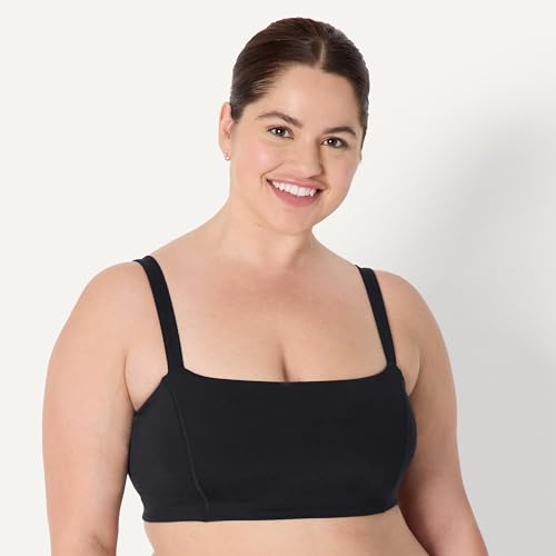 Image of Amazon Essentials Women's Active FormFlex Buttery Soft Light Support Bandeau Sports Bra with Adjustable Straps