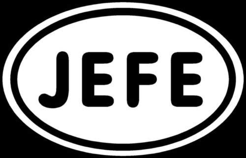 Ranger ProductsJEFE Sticker Spanish Boss Head Leader Car Window Decal - Die Cut Vinyl Decal for Windows, Cars, Trucks, Tool Boxes, laptops, MacBook - virtually Any Hard, Smooth Surface