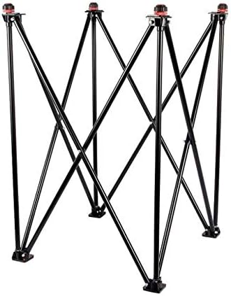 BELCO SPORTS Adjustable Steel Carrom Board Stand: Sturdy Metal Construction, Foldable Design for Easy Storage, Non-Slip Rubber Feet for Stability, Height-Adjustable for Comfortable Gameplay, Compatible with Standard Carrom Boards, Ideal for Home and Club Use (Black, Large)