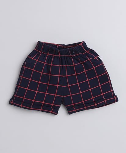 Image of BUMZEE boys Regular Fit Half Sleeves Collar Neck Cotton Shirt & Short Set With Bow Suspender & Cap