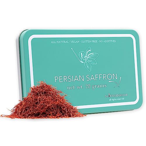Persian Saffron Spice from Afghanistan by Slofoodgroup, Premium Quality Saffron Threads, All Red Saffron filaments for cooking, tea, Baking and More, Grade 1 Quality 28 Grams