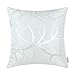 CaliTime Cojines Fundas Casos 1 PC Fundas de Cojines Funda Throw Pillow Covers, Modern Circles Anillos Geométricos, 45cm x 45cm, Blanco