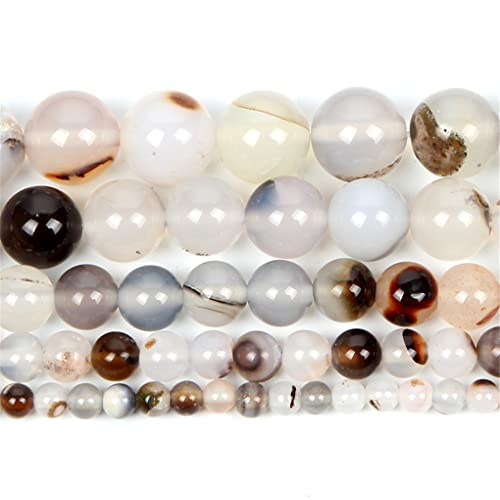 Perles d'agate de fleur noire Hamthuit 8mm pour la création de bijoux DIY - 2