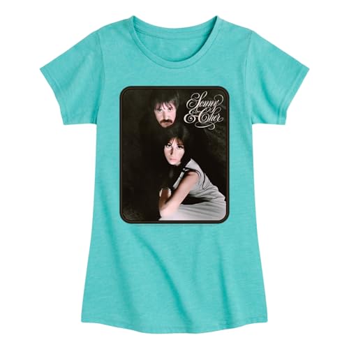 HYBRID APPAREL Sonny and Cher - The Two of Us - Toddler and Youth Toddler and Youth Girls Fitted Short Sleeve Graphic T-Shirt