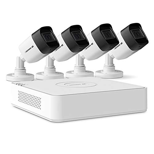 Defender Wired 4k Ultra HD Security Cameras Night Vision Mobile Viewing Motion Detection Cameras for Security Outdoor Security Cameras for Home (4 Channel 1TB 4 Cameras)