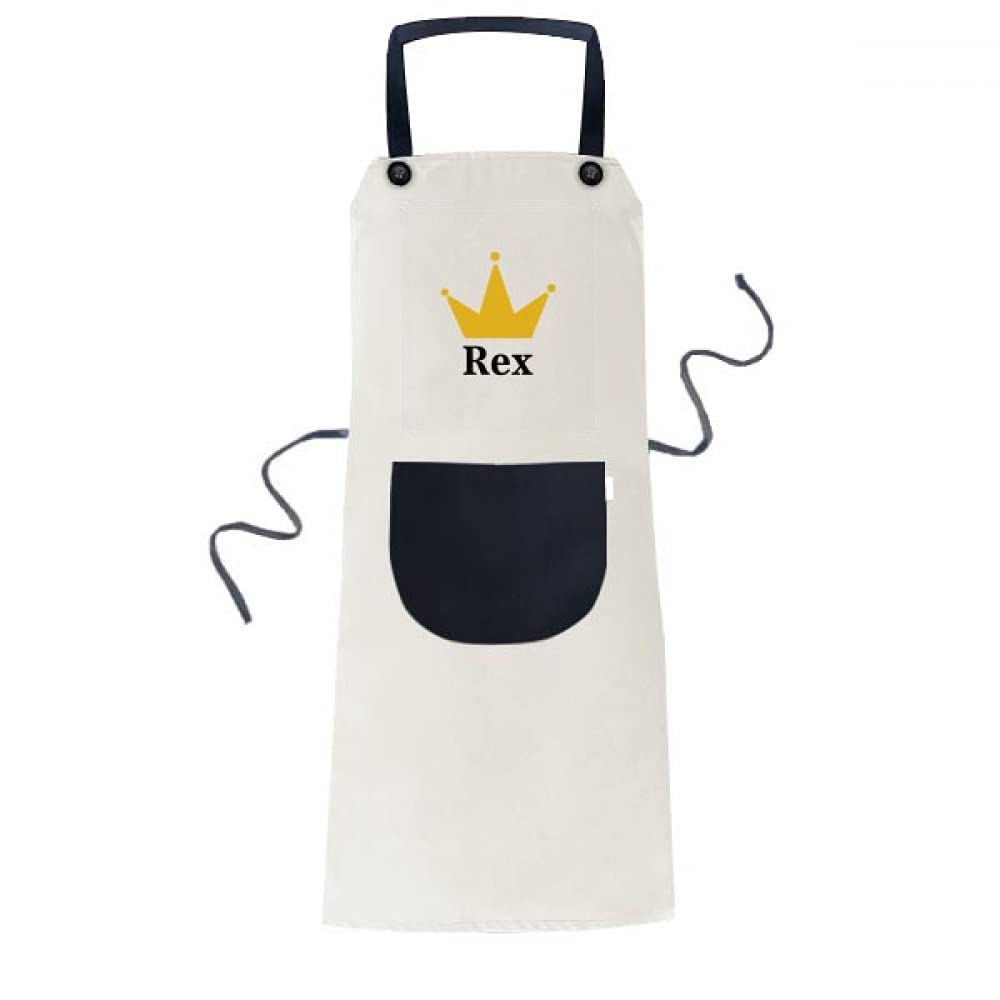 Rex Authority King Commander Kether Apron Adjustable Bib Cotton Linen BBQ Kitchen Pocket Pinafore