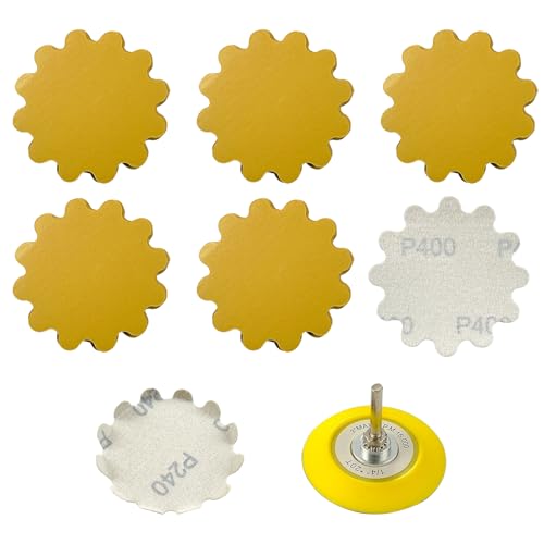 50 PCS 3 Inch Hook and Loop Sanding Discs - Wet/Dry Flex Edge Pads with Grits 400 - Compatible with Sanders &amp; Hand Drills for Metal, Wood, Auto Projects