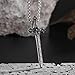 Gothic Silver Sword Pendant Necklace, Unique Non Tarnish Silver Plated Sword Choker Necklace Trendy Halloween Christmas Grunge Necklaces for Women Men (Silver)