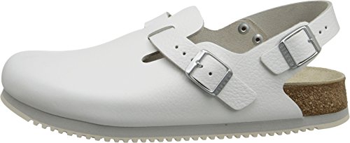 Image of Birkenstock Unisex Professional Tokyo Super Grip Leather Slip Resistant Work Shoe,White, 45 M EU /12-12.5 M US Men