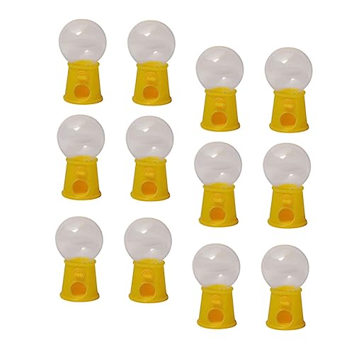 ERINGOGO 12 Pièces Machine à Bonbons Rotative Plastique Jaune Automatique pour Garçon Fille Améliore la Coordination Main Œil Cadeau pour Fête Danniversaire