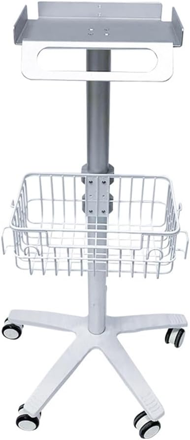 Multi-Purpose Desktop Cart, Desktop Lab Cart,Large Tabletop, Fitted with Four Swivel Castors with Silent Rollers, Abs Construction Suitable for Home, Office,B-Fixed Height