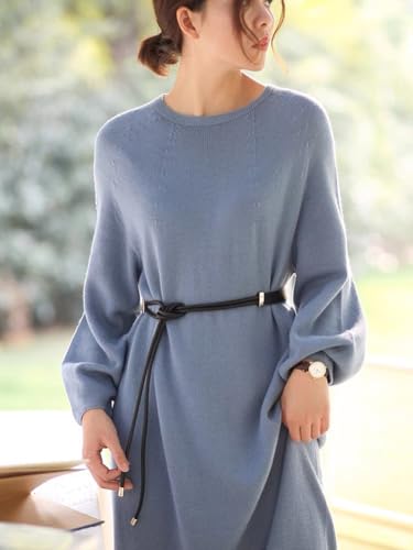 Skinny Belts for Women PU Leather Knotted Thin Waist Belt for Dresses2