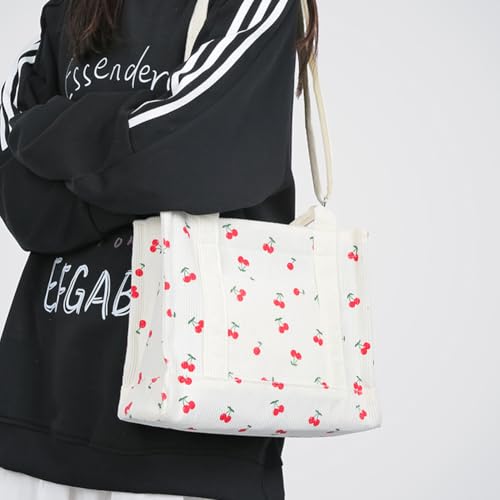 Corduroy Tote Bag Small Satchel Bag for Women Crossbody Bag Purse with Zipper Casual Hobo Handbag2