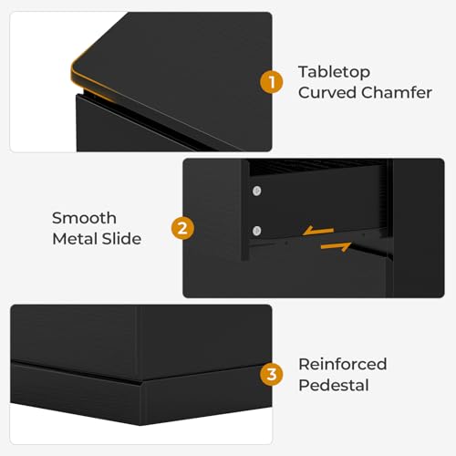 Hasuit 6 Drawer Dresser for Bedroom, Tall Chest of Drawers Storage Organizer for Closet, Modern Clothes Storage Tower with Ample Storage Space, Black - Thumbnail 6