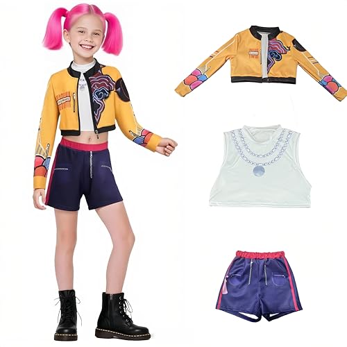 Girls Costume for Kids Cosplay Singers Role Play Halloween Stage Outfits for 3-10 years (130cm)