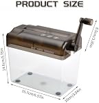 Mini Hand Shredder, Portable Manual Paper Shredder for Home Office, Desktop Hand Crank Paper Cutter for A6 & Folded A4 Paper, Safe Mini Paper Shredder with Non-Slip Base