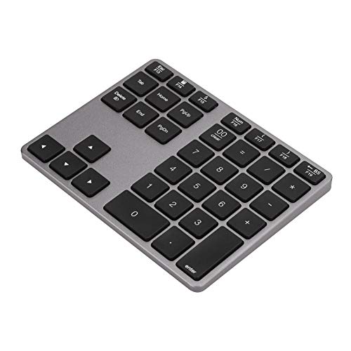 Wireless Bluetooth Numeric Keypad, 35Keys Ultra Thin Number Pad Bluetooth5.0 Rechargeable for Tablet for Windows for Laptop/Smartphone(Iron Gray)-picture-31