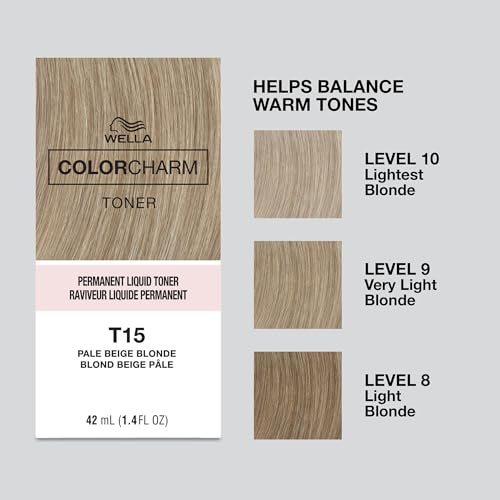 Image of COLORCHARM Permanent Liquid Hair Toners | Neutralize Brass | Healthy-Looking Blondes Tones | Vegan & Free of Parabens