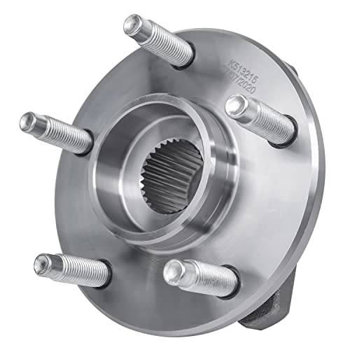 Image of Detroit Axle - Front 2pc Wheel Bearing Hubs for 04-07 Chevrolet Malibu Pontiac G6 2004 2005 2006 2007, 2 Wheel Bearing and Hubs Assembly Set Replacement