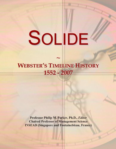 Solide: Webster's Timeline History, 1552 - 2007
