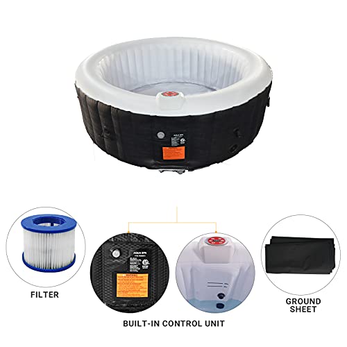 #Wejoy Aquaspa Hot Tub Air Jet Spa 4-6 Person Blow Up Portable Hot Tub With 130 Bubble Jets Inflatable Outdoor Heated Round Hot Tub Spa #TOP3