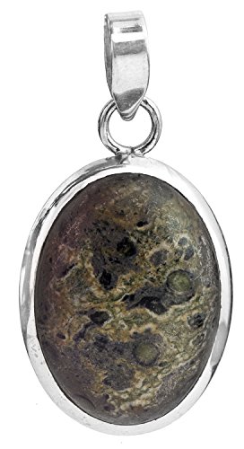 Pendentif jaspe paysage argent résout le manque d'originalité