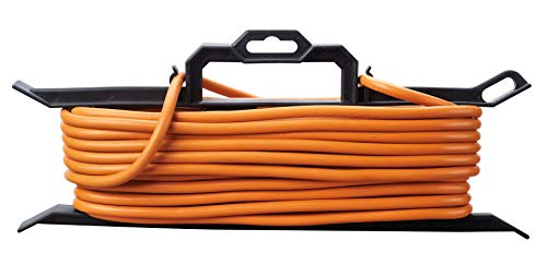 Masterplug CT1513P/IPS Weatherproof Outdoor Single Inline Socket Extension Lead with ‘H’ Frame Cable Tidy, 15 Metres, Orange & ARCDKG-MP Single Socket RCD Safety Adaptor, 112 x 72.3 x 50.5 mm, Black