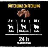 Crave Hundesnacks Protein Chunks mit 100% natürlichem Huhn, 6 Packungen (6 x 55 g)