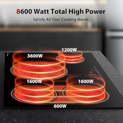 30 Inch Electric Cooktop 4 Burners, GASLAND Chef CH774BF34A Builtin