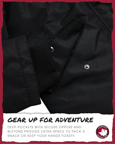 CANADA WEATHER GEAR Girls' Winter Faux Fur Lining Ski Jacket - Water and Wind Resistant Fleece Coat with Hood (Sizes: 7-16)3